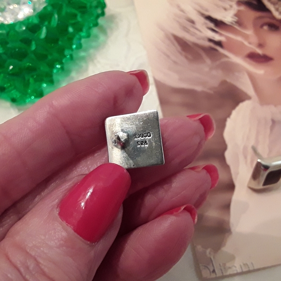 N/W/TAGS 925 SOLID STERLING JASPER EARRINGS - Picture 5 of 10